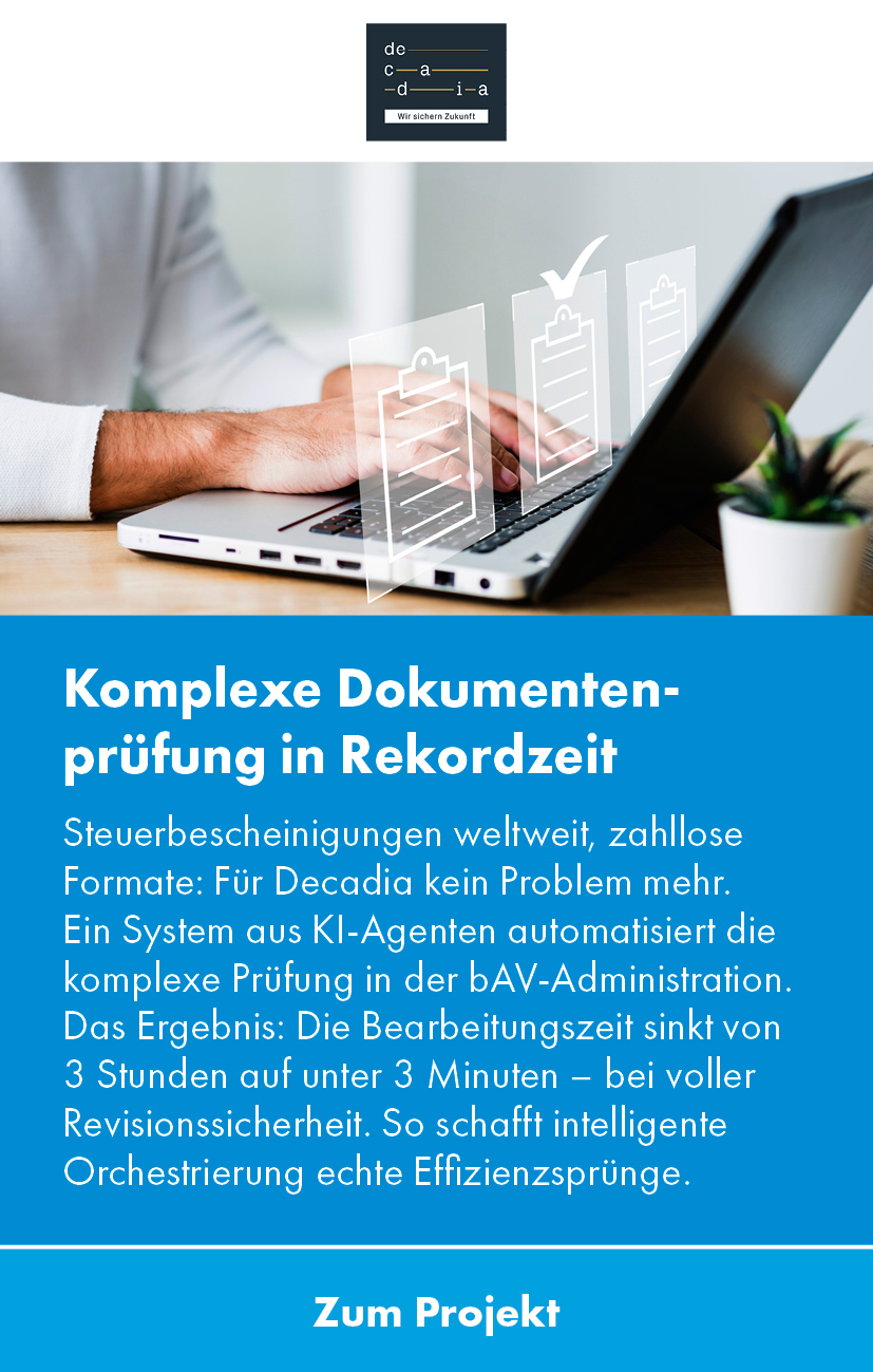 Decadia I KI-gestützte Dokumentenverarbeitung