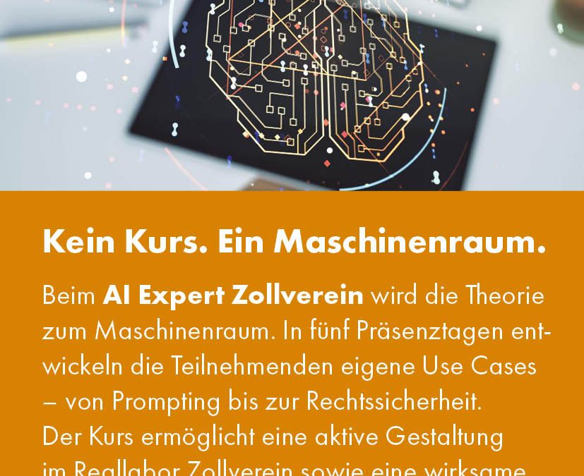 AI Expert Zollverein I Kein Kurs. Ein Maschinenraum.